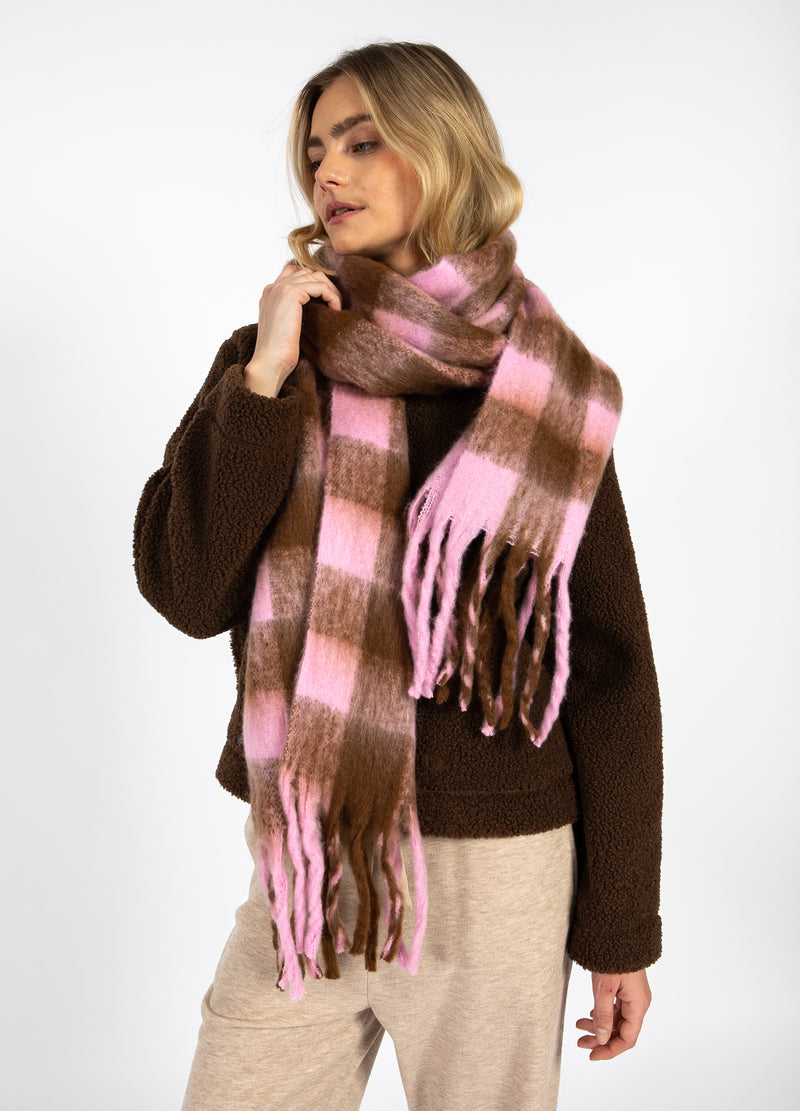 CC Heart CC HEART MAREN SCARF Accessories Brown/pink check - 543