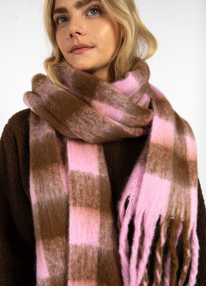 CC Heart CC HEART MAREN SCARF Accessories Brown/pink check - 543
