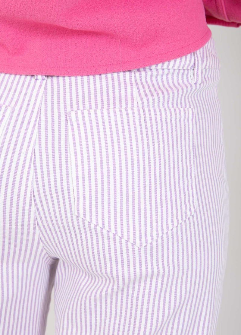 CC Heart  CC HEART MATHILDE GESTREEPTE BROEK Pants Off white/purple stripe - 249