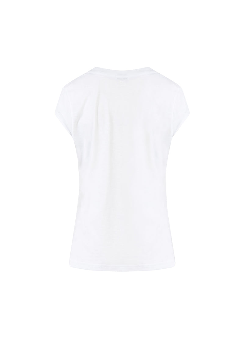 CC Heart CC HEART NOSTALGIA TEE - KAPMOUWTJES T-Shirt White/Rose gold emb - 200