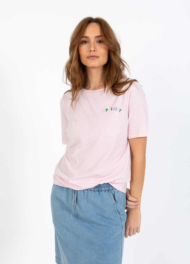 CC Heart CC HEART OPTIMIST T-SHIRT - MIDDELLANGE MOUW T-Shirt Daisy Pink - 600