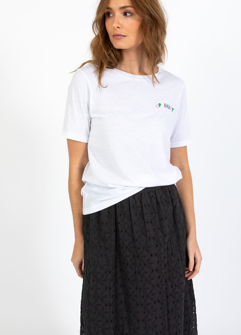 CC Heart CC HEART OPTIMIST T-SHIRT - MIDDELLANGE MOUW T-Shirt White - 200