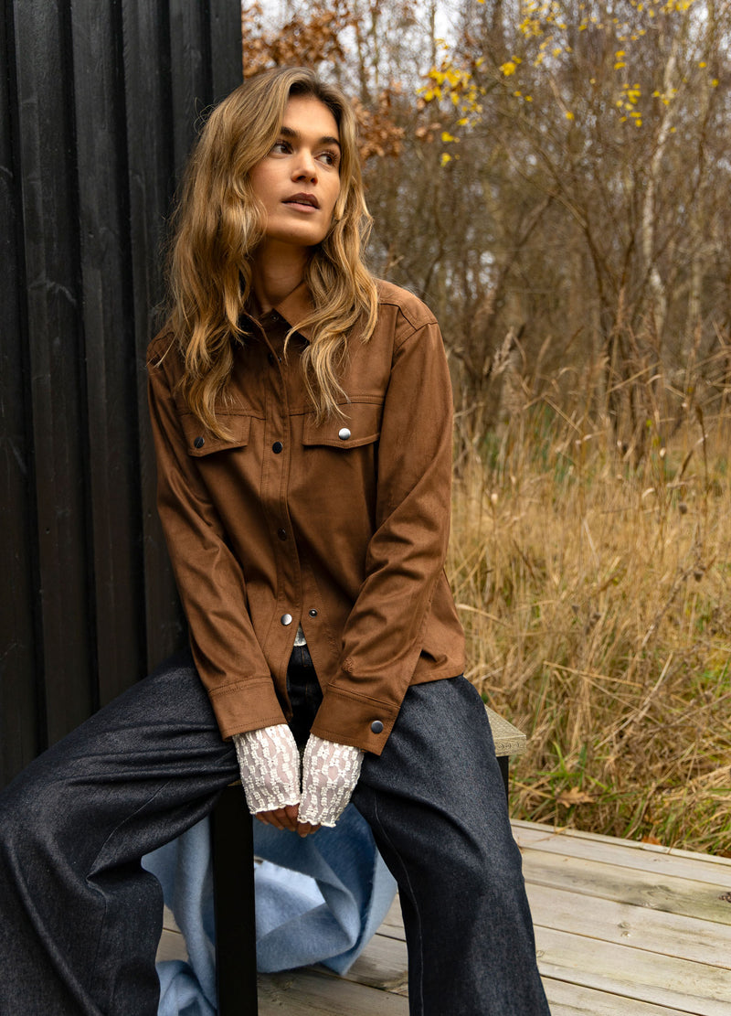 CC Heart CC HEART ROMY SHIRT JACK Outerwear Chocolate brown - 349