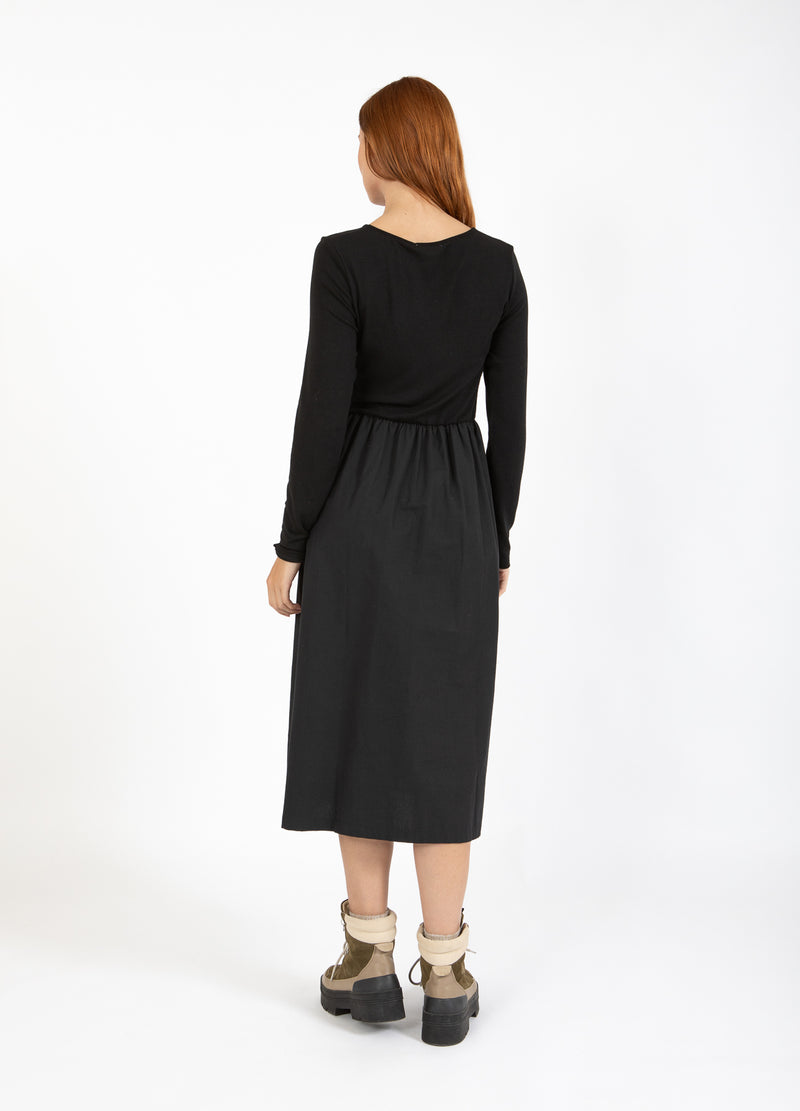 CC Heart CC HEART RYLAN MIX JURK LANGE MOUW Dress Black - 100