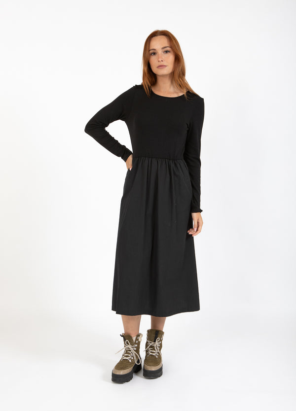CC Heart CC HEART RYLAN MIX JURK LANGE MOUW Dress Black - 100
