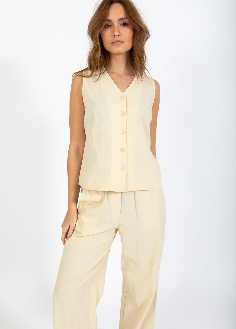 CC Heart CC HEART SCOUT LINNEN-LOOK VEST TOP Vest Light honey - 790
