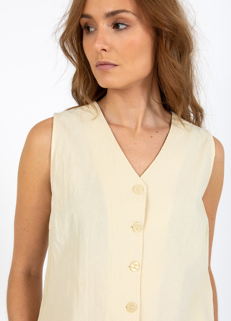 CC Heart CC HEART SCOUT LINNEN-LOOK VEST TOP Vest Light honey - 790