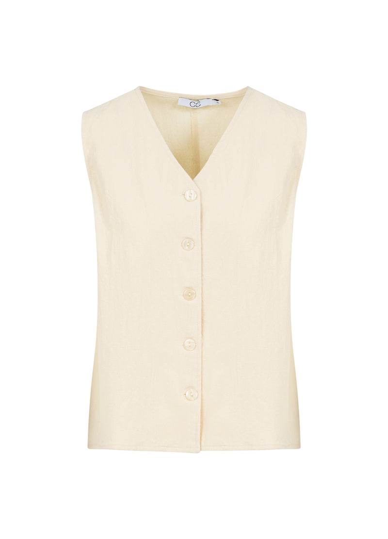 CC Heart CC HEART SCOUT LINNEN-LOOK VEST TOP Vest Light honey - 790