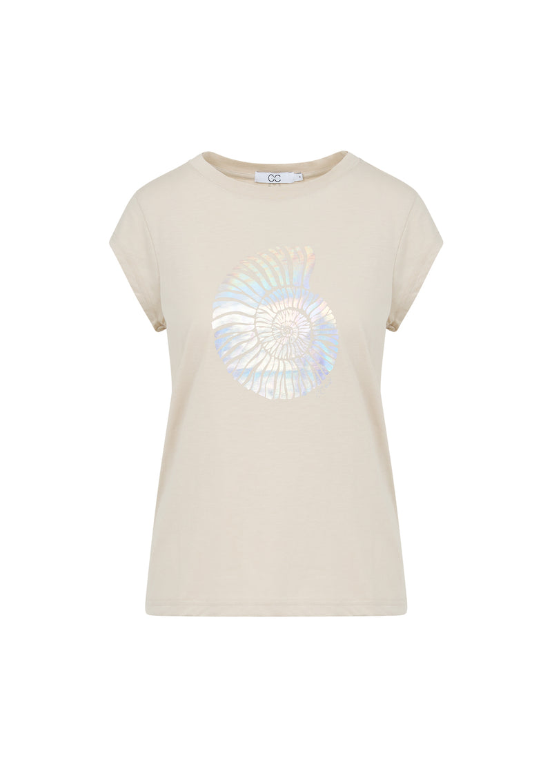 CC Heart CC HEART SHELL TEE - KAPMOUW T-Shirt Light khaki - 435