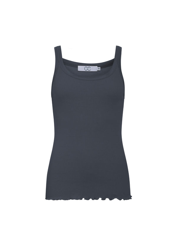 CC Heart CC HEART ZIJDEN TRÄGERTOP Top - Short sleeve Dark Stone Grey - 149