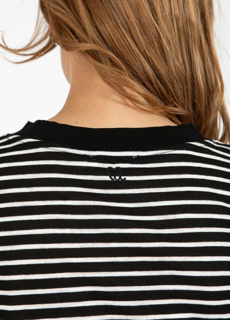 CC Heart CC HEART SILLA GESTREEPT T-SHIRT MET KORTE MOUWEN T-Shirt Black/off white stripes - 105