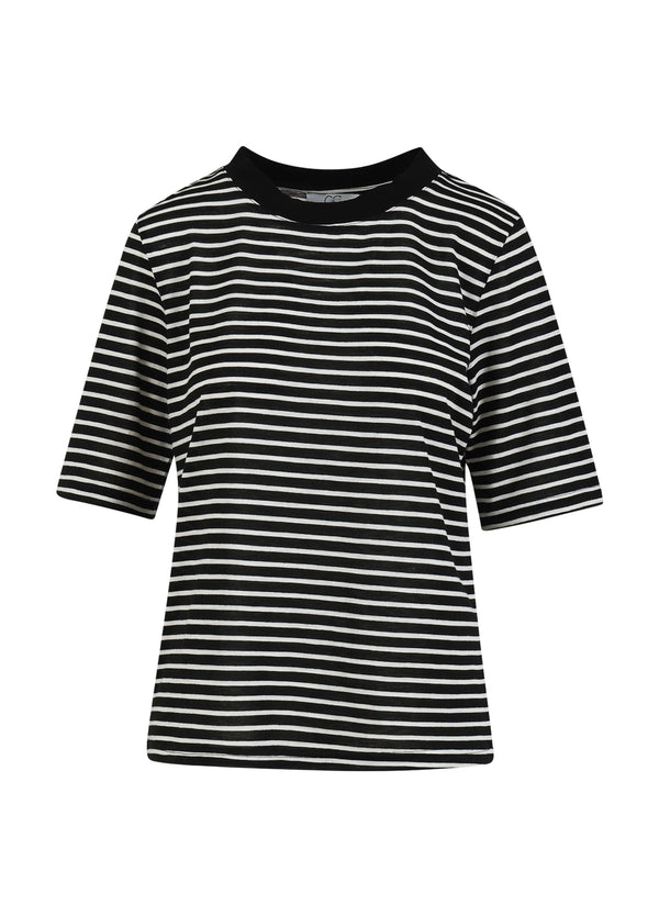 CC Heart CC HEART SILLA GESTREEPT T-SHIRT MET KORTE MOUWEN T-Shirt Black/off white stripes - 105