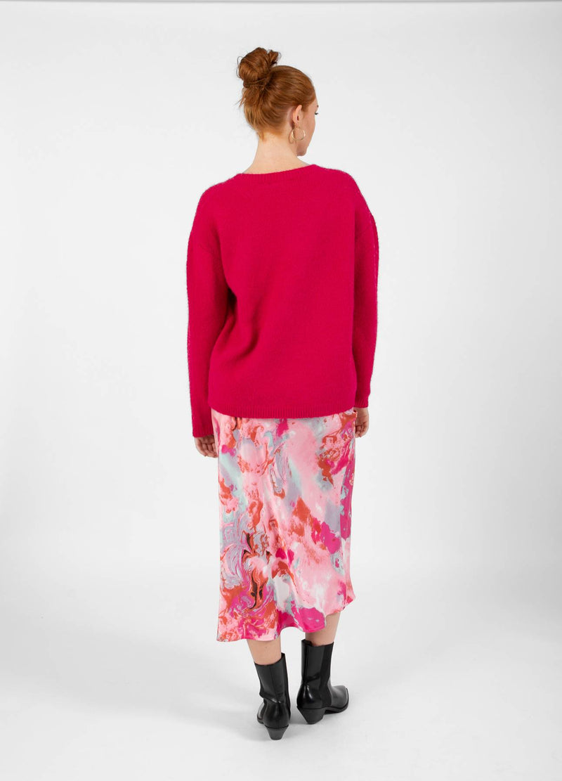 CC Heart  CC HEART SKYLER MIDDELLANGE BEDRUKTE ROK Skirt Red/pink flower - 661