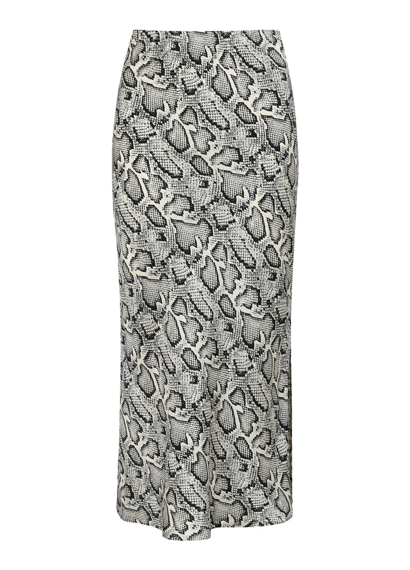 CC Heart  CC HEART SKYLER MIDDELLANGE BEDRUKTE ROK Skirt White snake print - 270