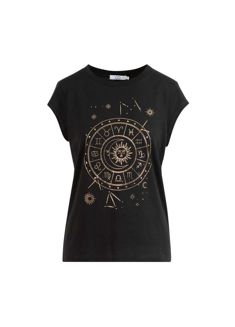 CC Heart CC HEART SOLEIL TEE - CAP MOUWEN T-Shirt Black - 100