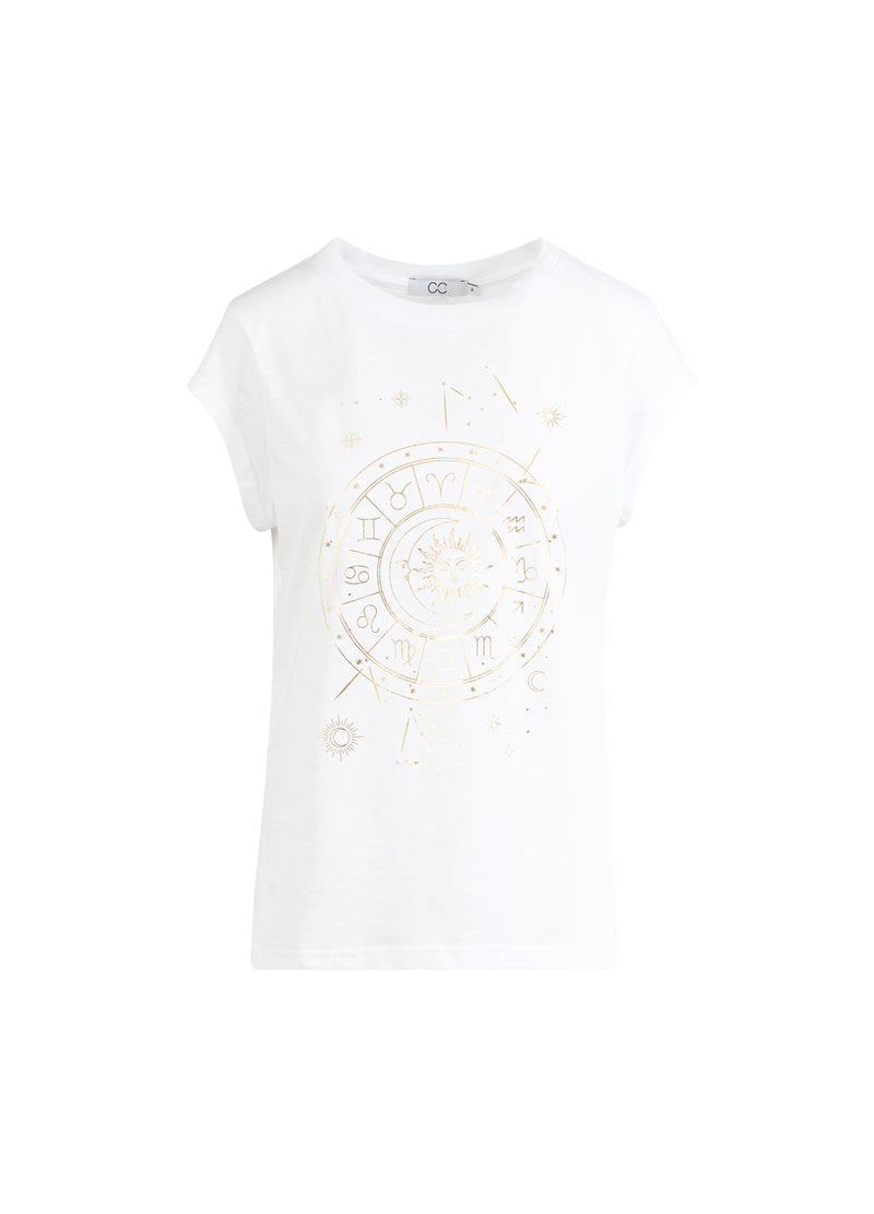 CC Heart CC HEART SOLEIL TEE - CAP MOUWEN T-Shirt White - 200