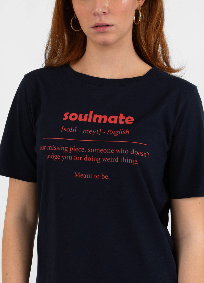 CC Heart CC HEART SOULMATE T-SHIRT - HALVE MOUW T-Shirt Night Sky Blue - 502