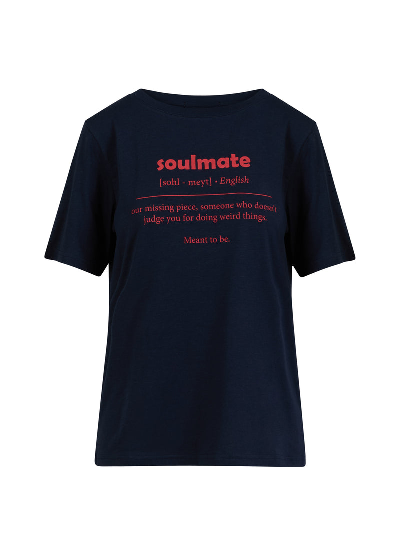 CC Heart CC HEART SOULMATE T-SHIRT - HALVE MOUW T-Shirt Night Sky Blue - 502