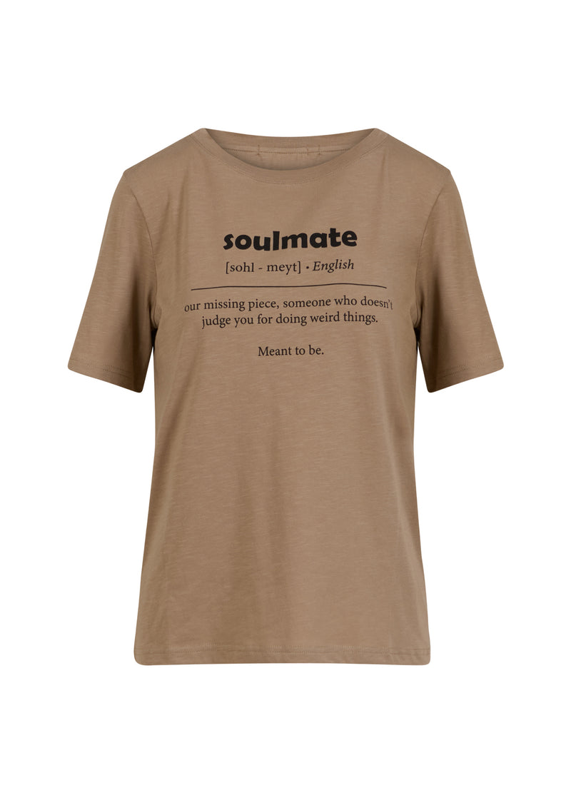 CC Heart CC HEART SOULMATE T-SHIRT - HALVE MOUW T-Shirt Warm Sand - 307