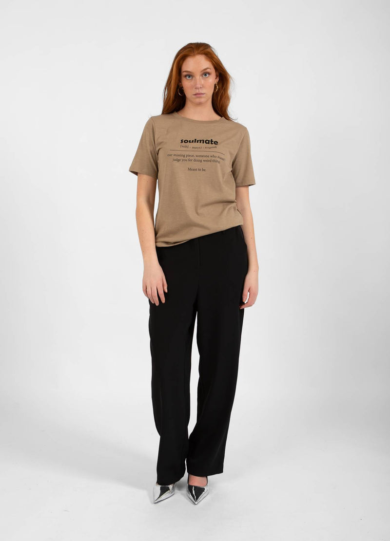 CC Heart CC HEART SOULMATE T-SHIRT - HALVE MOUW T-Shirt Warm Sand - 307