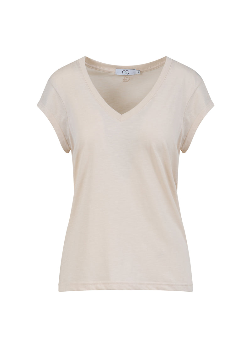 CC Heart CC HEART V-HALS T-SHIRT T-Shirt Creme - 241