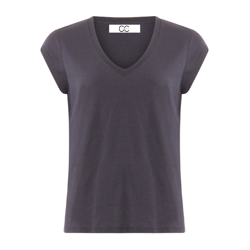 CC Heart CC HEART V-HALS T-SHIRT T-Shirt Dark Stone Grey - 149