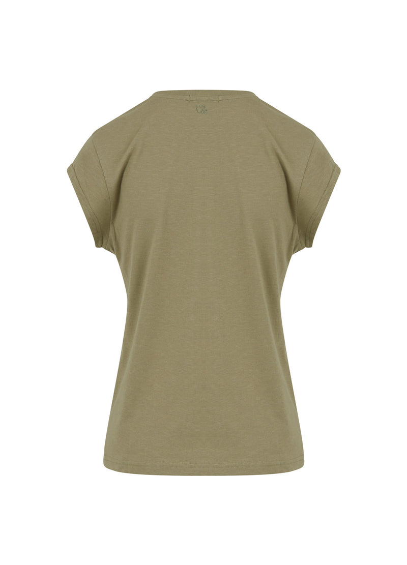 CC Heart CC HEART V-HALS T-SHIRT T-Shirt Dusty olive - 479