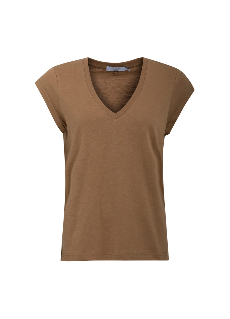 CC Heart CC HEART V-HALS T-SHIRT T-Shirt Caramel - 369