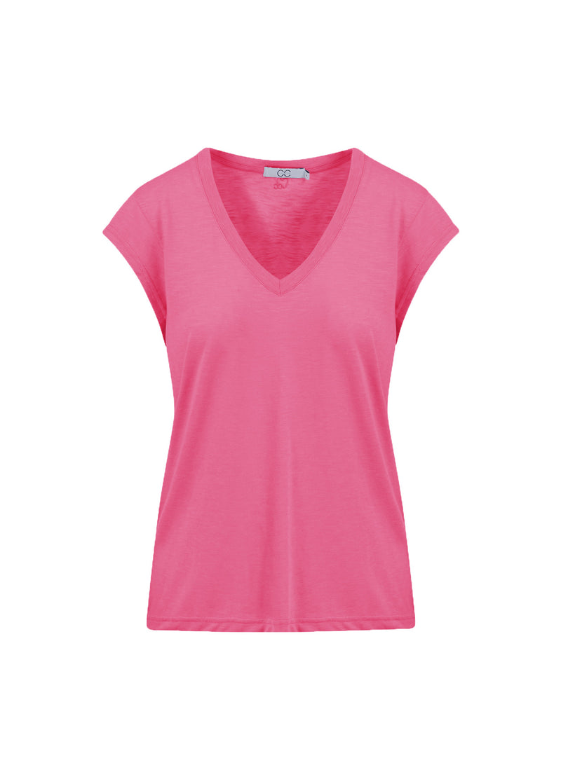 CC Heart CC HEART V-HALS T-SHIRT T-Shirt Clear pink - 691