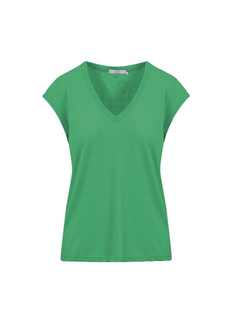 CC Heart CC HEART V-HALS T-SHIRT T-Shirt Emerald green - 402