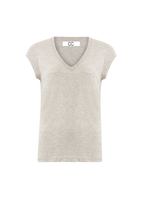 CC Heart CC HEART V-HALS T-SHIRT T-Shirt Light grey melange - 129