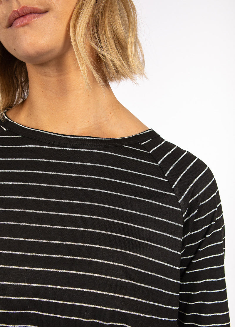 CC Heart CC HEART VALERIE STREEP LANGERMOUW T-SHIRT T-Shirt Black lurex stripe - 100
