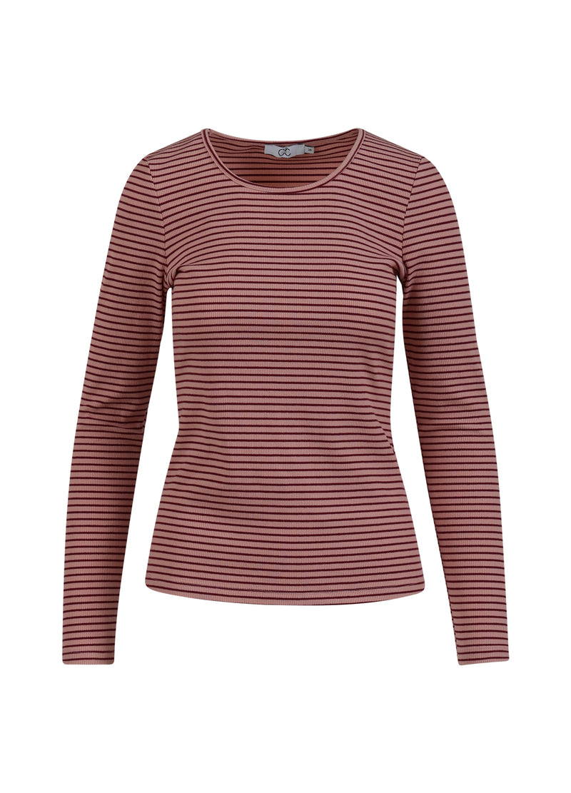 CC Heart CC HEART KAROLINE RIB TEE Shirt/Blouse Rose/bordeaux stripe - 604