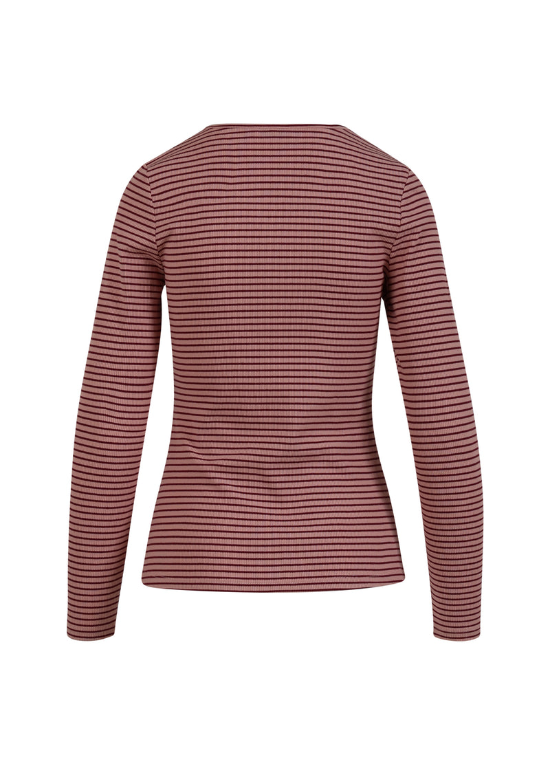 CC Heart CC HEART KAROLINE RIB TEE Shirt/Blouse Rose/bordeaux stripe - 604