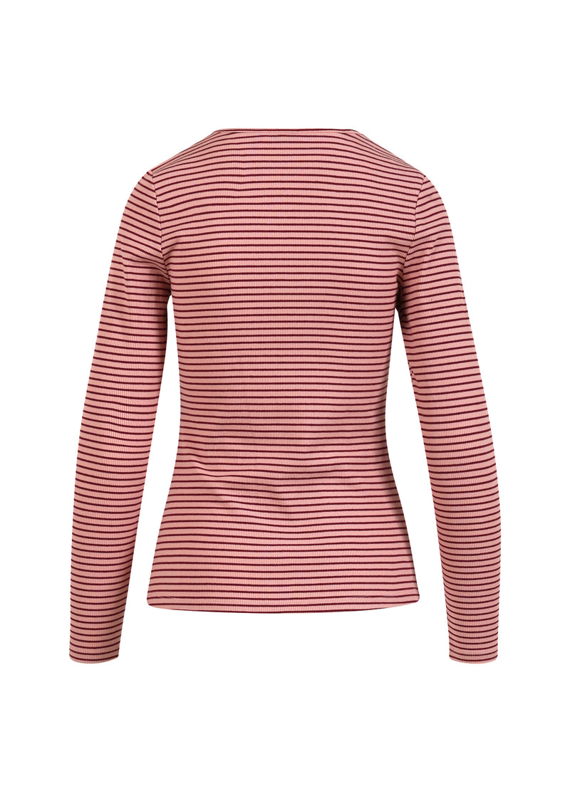 CC Heart CC HEART KAROLINE RIB TEE Shirt/Blouse Rose/bordeaux stripe - 604