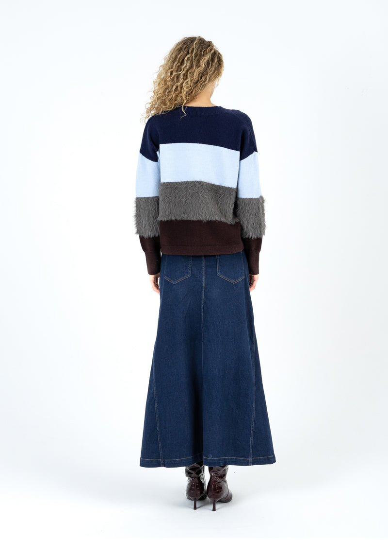 Coster Copenhagen COLORBLOCK GEBREID MET HARIGE MOUWEN Knitwear Mix - 999