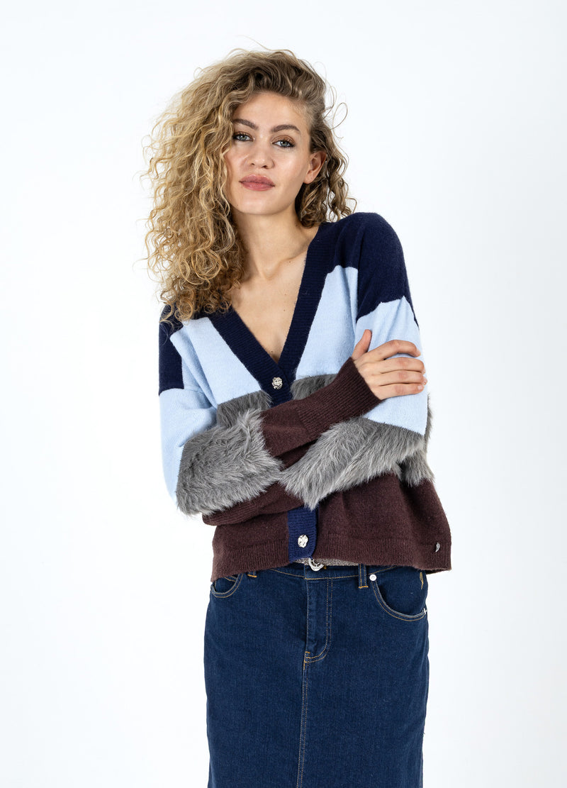 Coster Copenhagen COLORBLOCK GEBREID MET HARIGE MOUWEN Knitwear Mix - 999