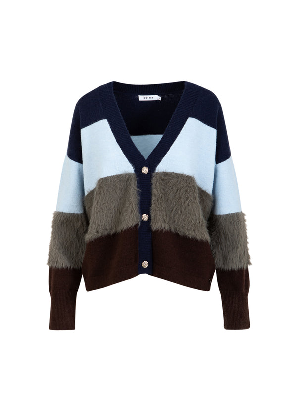 Coster Copenhagen COLORBLOCK GEBREID MET HARIGE MOUWEN Knitwear Mix - 999