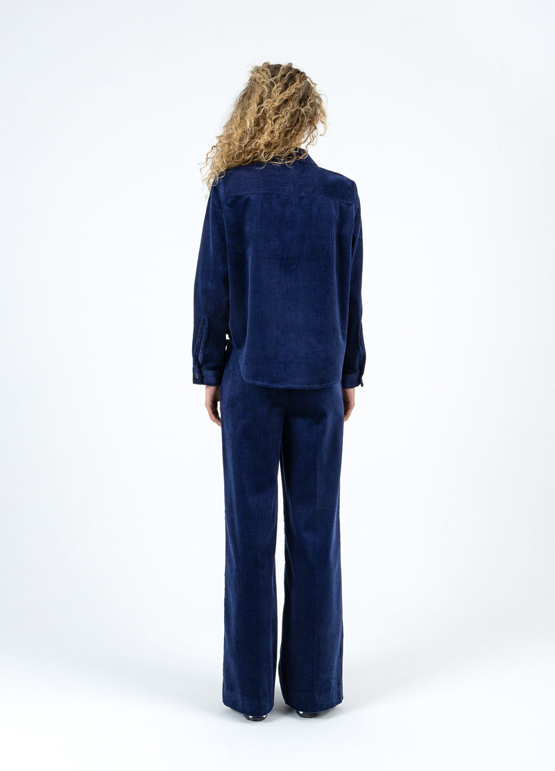 Coster Copenhagen CORDUROY BROEK - PETRA PASVORM Pants Eclipse blue -555