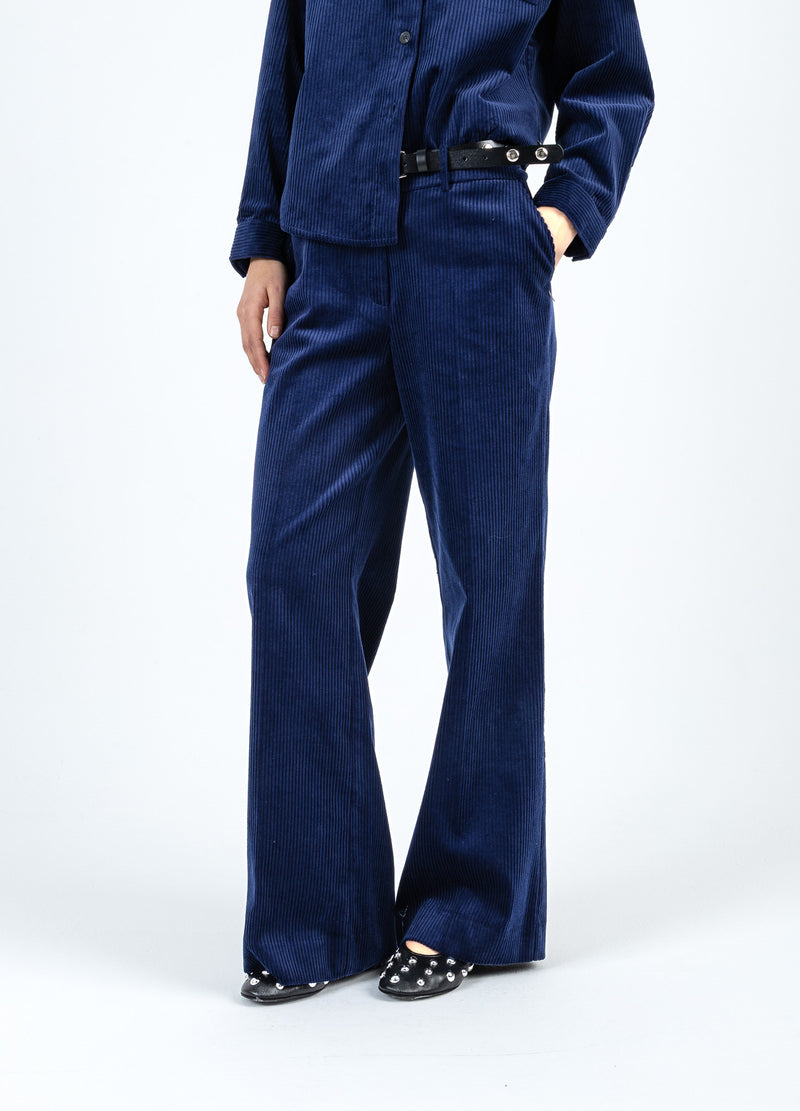 Coster Copenhagen CORDUROY BROEK - PETRA PASVORM Pants Eclipse blue -555