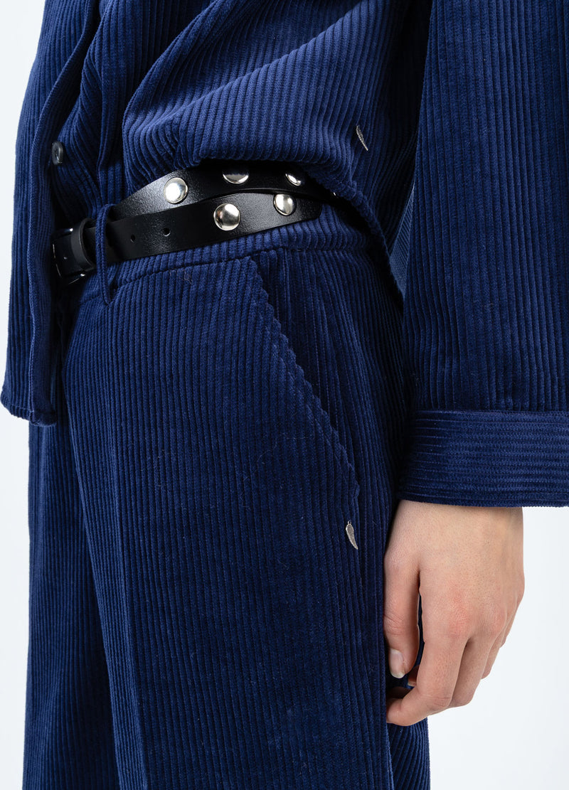 Coster Copenhagen CORDUROY BROEK - PETRA PASVORM Pants Eclipse blue -555