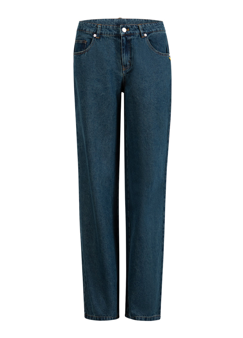Coster Copenhagen DENIM BROEK - PETRA FIT Pants Dark Blue Denim - 571