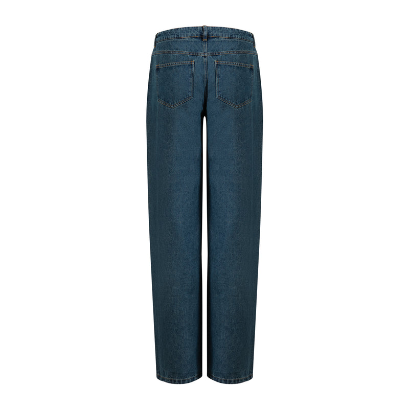 Coster Copenhagen DENIM BROEK - PETRA FIT Pants Dark Blue Denim - 571