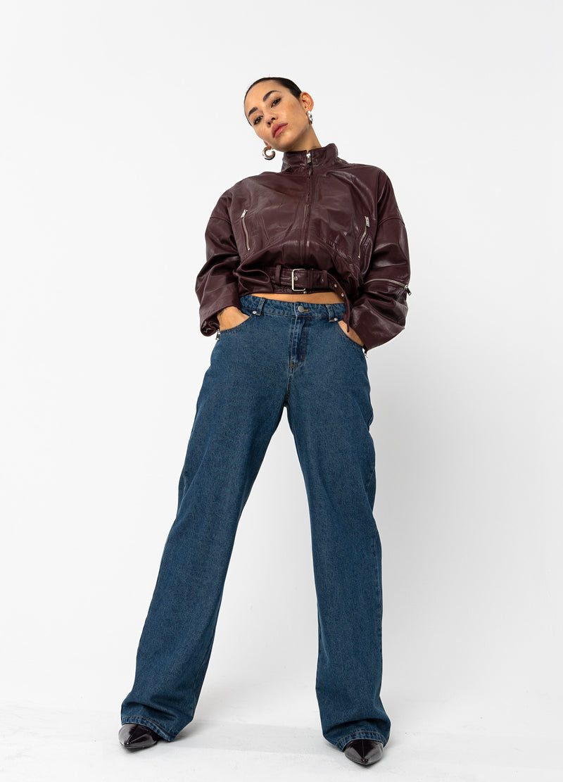 Coster Copenhagen DENIM BROEK - PETRA FIT Pants Dark Blue Denim - 571