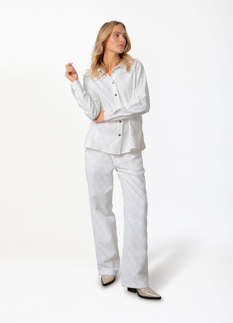 Coster Copenhagen DENIM BROEK MET STRUCTUUR - PETRA PASVORM Pants White - 200