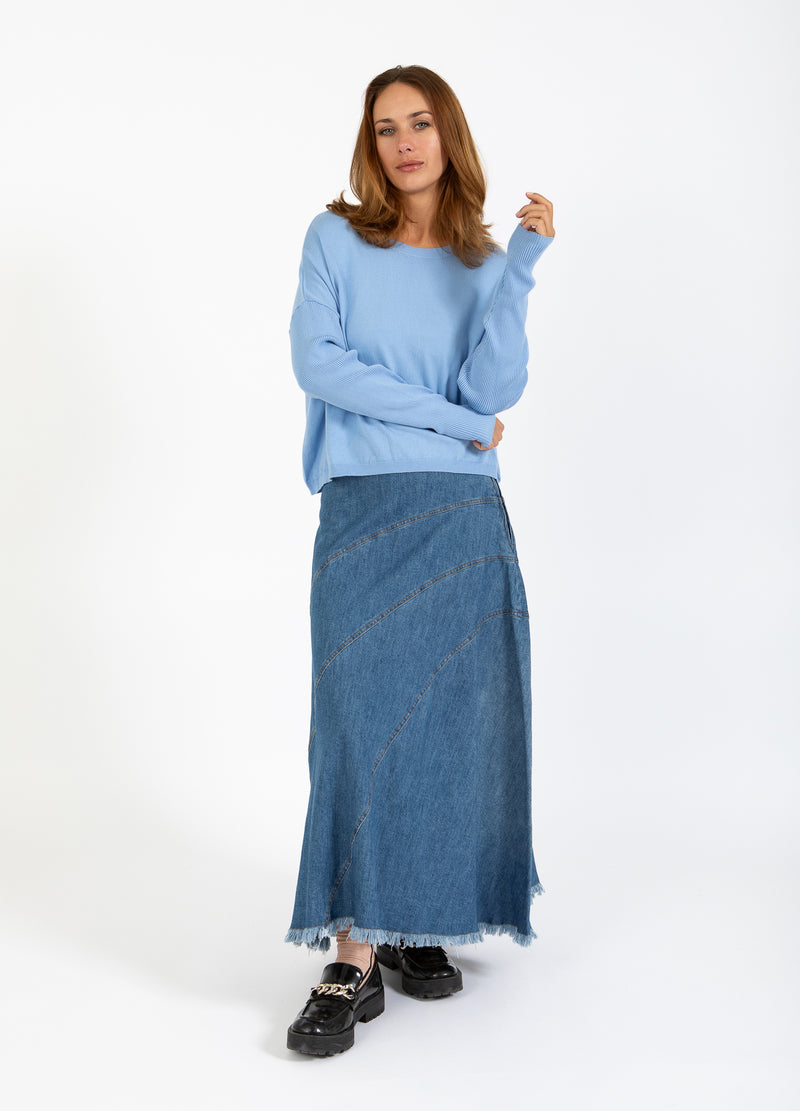 Coster Copenhagen DENIM ROK Skirt Denim blue - 550