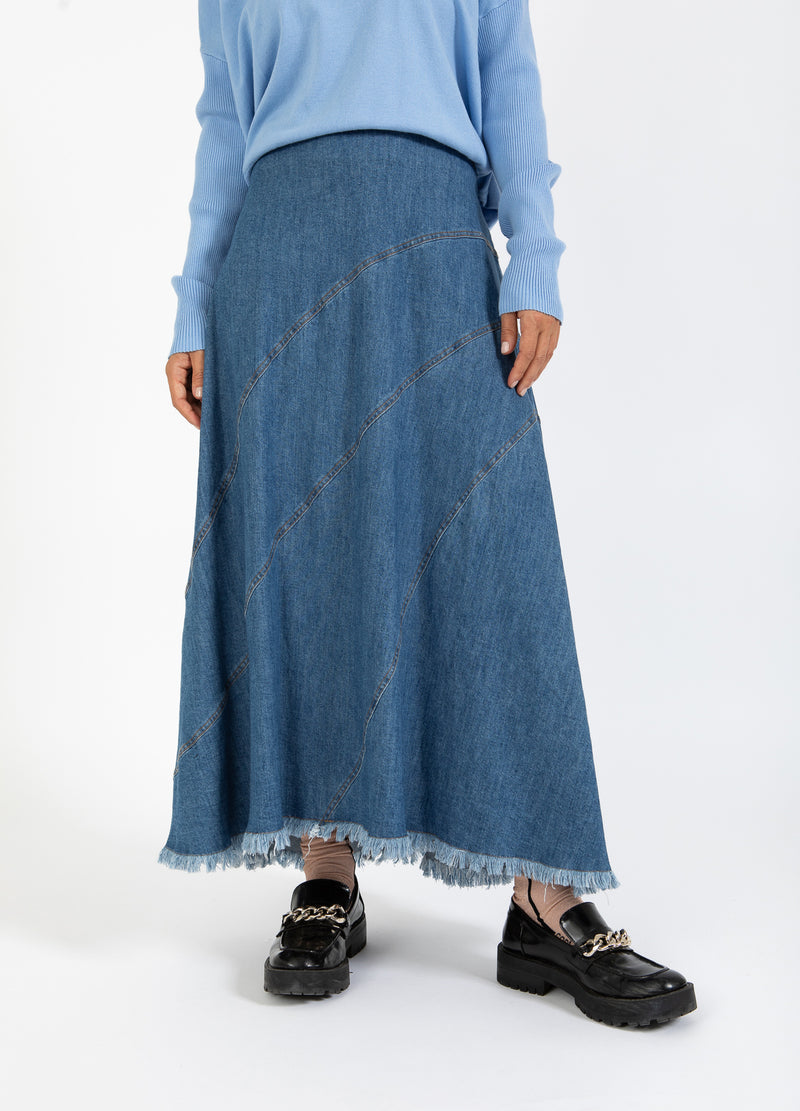 Coster Copenhagen DENIM ROK Skirt Denim blue - 550