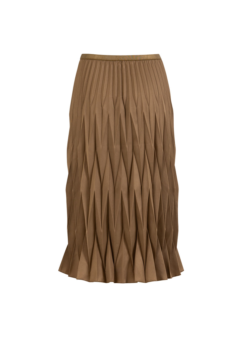 Coster Copenhagen DIAMANT PLISSÉ ROK Skirt Taupe sand - 393