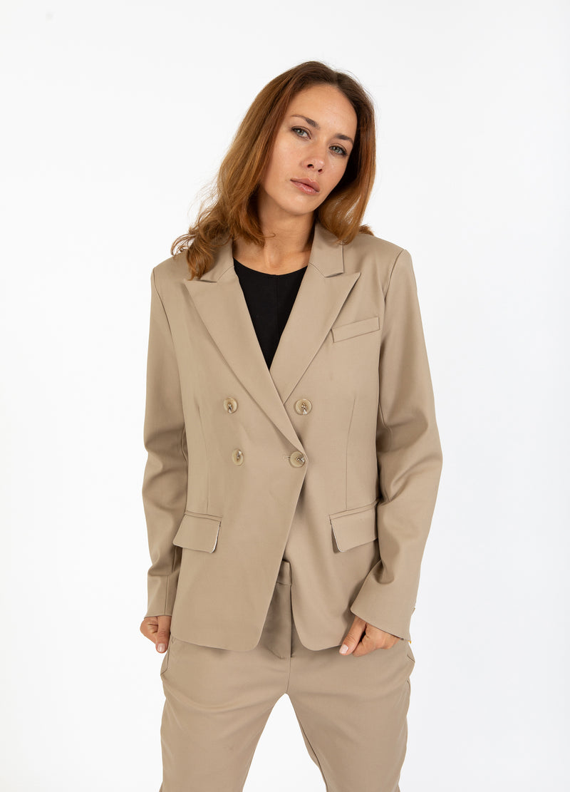 Coster Copenhagen DUBBELDRADIGE BLAZER MET PRAKTISCHE DETAILS Blazer Desert sand - 329