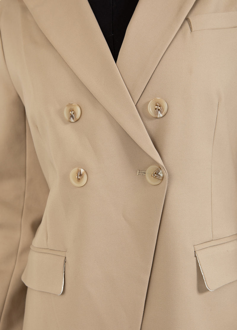 Coster Copenhagen DUBBELDRADIGE BLAZER MET PRAKTISCHE DETAILS Blazer Desert sand - 329